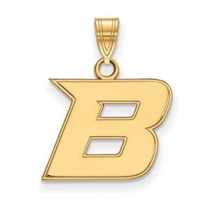 14k Gold Plated Silver Boise State Small Initial B Pendant
